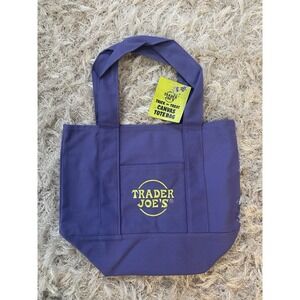 Trader Joe's Mini Tote Bag Rare Halloween Limited Edition‎ In Hand New! (Purple)